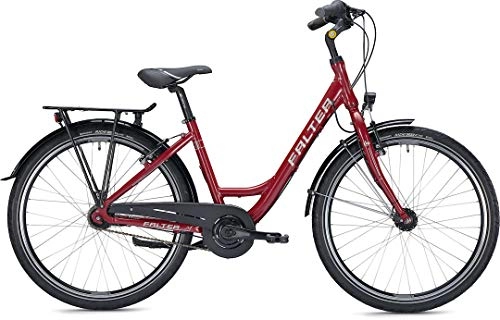 Comfort Bike : Unbekannt Falter City Bike C 3.0 26 Inch Wave 42 cm Glossy Red