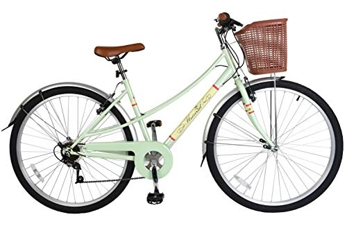 Comfort Bike : Universal Chiswick Ladies Vintage Hybrid 6 Gear City Bike - Mint Green, 18-Inch
