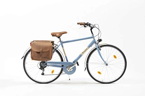 Comfort Bike : Venice I Love Italy - 6 Speed - City Bicycle 28 Inches wheel - Pro Frame MAN - bespoke color "light blue" - The Italian Fashion Bike Design - 100% Italian Hand Made