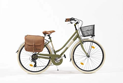 Comfort Bike : Venice I Love Italy 605 City Bicycle 28 Inch Aluminium Lady Green