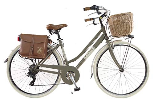Comfort Bike : Via Veneto by Canellini Bike Bicycle Citybike CTB Woman Vintage Retro Via Veneto Aluminium with wood case (Safari)