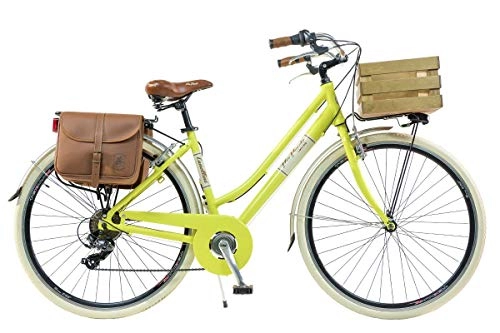 Comfort Bike : Via Veneto by Canellini Bike Bicycle Citybike CTB Woman Vintage Retro Via Veneto Aluminium with wood case (Yellow)