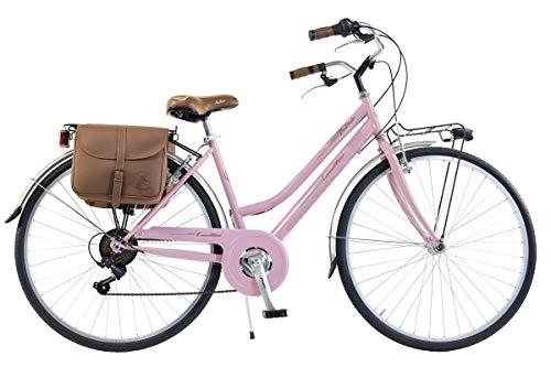Comfort Bike : Via Veneto By Canellini Bike Bicycle Citybike CTB Woman Vintage Retro Via Veneto Steel (Pink, 46)