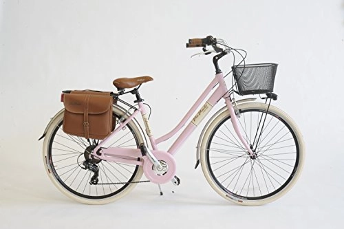 Comfort Bike : Via Veneto City Bicycle Aluminium 28Inch 605Lady Pink