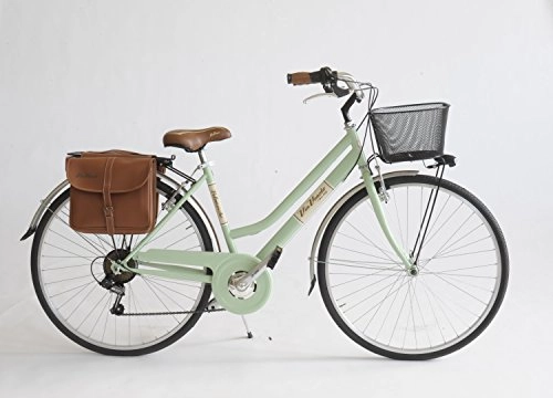 Comfort Bike : Via Veneto City Bike 28Inch 605Lady Green