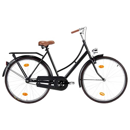 Comfort Bike : vidaXL 28" Holland Dutch Bike Outdoor Recreation Sporting Cycling Cruiser City Bicycle Steel Frame Rear Brake Ladies Women Bike Female