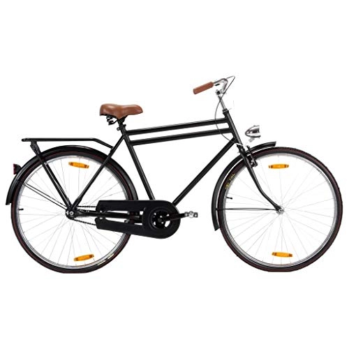 Comfort Bike : vidaXL 28" Holland Dutch Bike Outdoor Recreation Sporting Cycling Cruiser City Bicycle Steel Frame Rear Brake Single-speed Men Bike Male