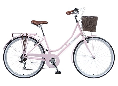 Comfort Bike : Viking Belgravia Ladies Traditional 26" Wheel 6 Speed Bike 18" Pink