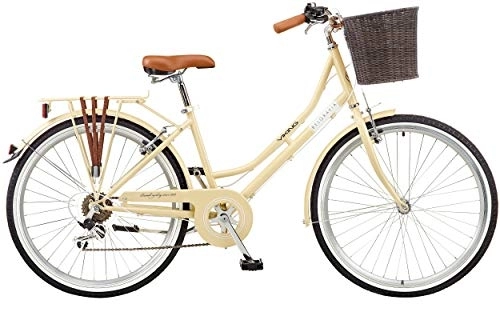 Comfort Bike : Viking Belgravia Ladies Traditional Heritage 16" Frame 26" Wheel 6 Speed Bike Latte