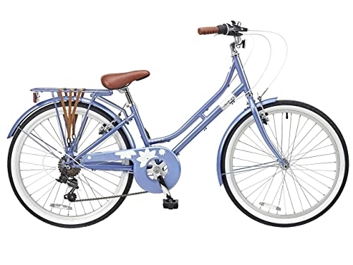 Comfort Bike : Viking Paloma Girls Traditional Dutch Bike 24" Wheel Lilac