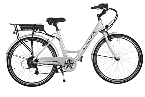 Comfort Bike : Vitesse Advance Electric Bike, 7 Speed Gear System E-Bike, Well Balanced & Reliable Electric Bikes For Adults, Fun & Smooth Riding Electric Bicycle With Front & Rear Mudguards - VIT0034 Silver