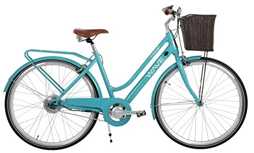 Comfort Bike : Vitesse Wave 700C Ladies Electric Bike, 8 Speed Gear System E-Bike, Well Balanced & Reliable Electric Bikes For Adults, Fun & Smooth Riding Electric Bicycle With Mudguards, Simple To Ride - Turquoise
