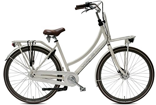 Comfort Bike : Vogue 28Inch Women's Holland Nostalgia Bicycle Aluminium Women Elite Plus 3Gear Roller Brake Cream RH: 57cm