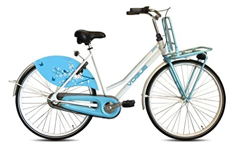 Comfort Bike : Vogue Paris Women's Bicycle Holland 28 Inch Aluminium 3 Speed Rh:50 cm White Blue