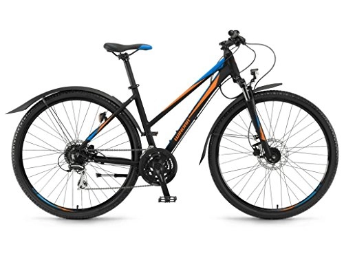 Comfort Bike : Winora Mountain Bikes Samoa Women's 28 Inch 24-G Acera 17 / 18 Black / Orange / Blue Matt 46