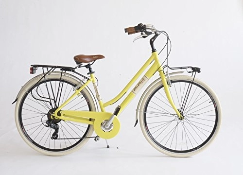 Comfort Bike : Women's bicycle 605A made in Italy Via Veneto, ladies, giallo anita.
