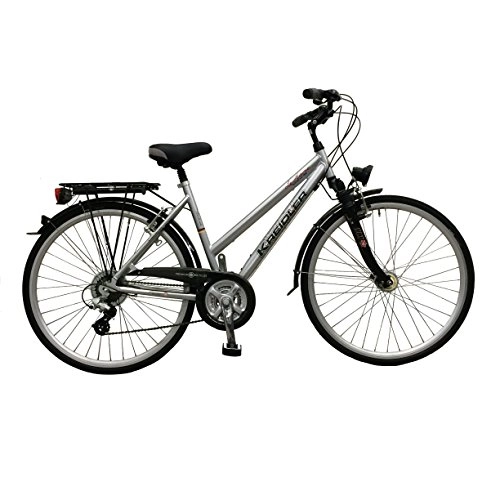 Comfort Bike : Women's Bicycle City Bike City Wheel Kreidler Le Havre Silver Hybrid Bike Frame Height 45cm