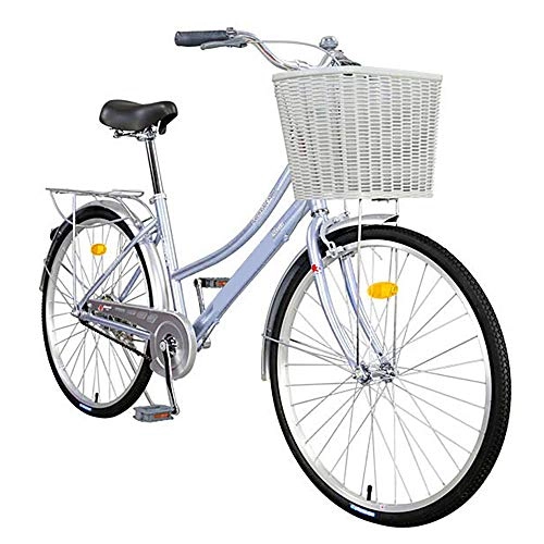 Comfort Bike : WuZhong F Bicycle Aluminum Ladies Car Commuter Retro Car Men and Women City Car 26 Inch