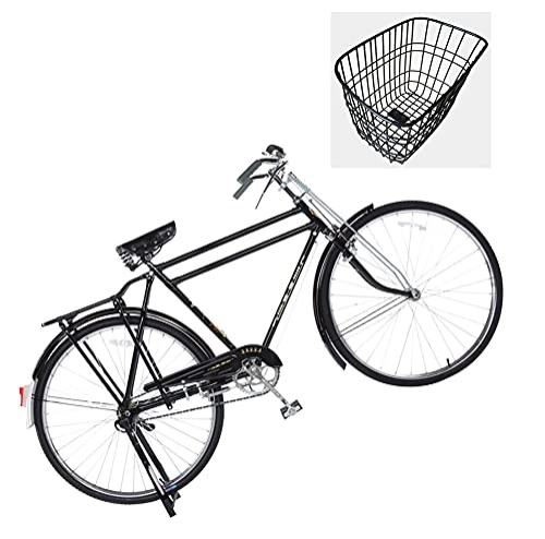 Comfort Bike : Wxnnx Adult Bike Hybrid Retro-Styled Cruiser, 28-Inch Single Speed Steel Step-Through Frame, Dutch Bike Outdoor Sports Urban Bicycle