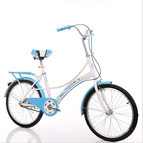 Comfort Bike : XIAOFEI 22" New Model Women City Bike For Girl Bikes With Basket Lady Bicycle, City Bicycle Adult Bicycle Female Model Bicycle, Blue, 22