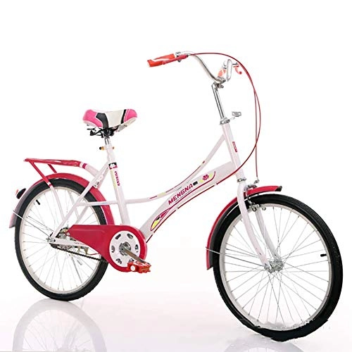 Comfort Bike : XIAOFEI 22" New Model Women City Bike For Girl Bikes With Basket Lady Bicycle, City Bicycle Adult Bicycle Female Model Bicycle, Red, 22