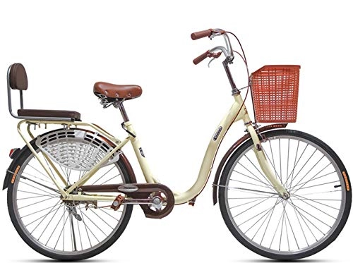 Comfort Bike : ZJWD City Leisure Bicycle, Bicycle Women's Lightweight Adult City Student Commuter Car (24 / 26) Inch Single Speed, A, 26