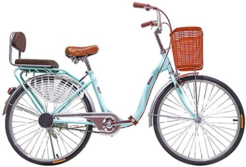 Comfort Bike : ZJWD City Leisure Bicycle, Bicycle Women's Lightweight Adult City Student Commuter Car (24 / 26) Inch Single Speed, C, 26