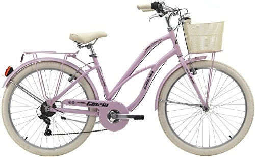 Cruiser Bike : 26 Women's Beach Cruiser 6 Gear Cinzia Moody, pink