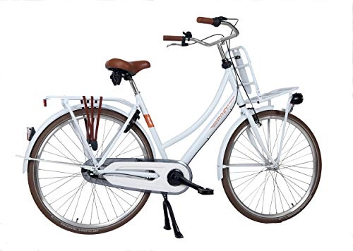 Cruiser Bike : Aynak Muze transportfiets 28 Inch 53 cm Woman 3SP Coaster Brake White