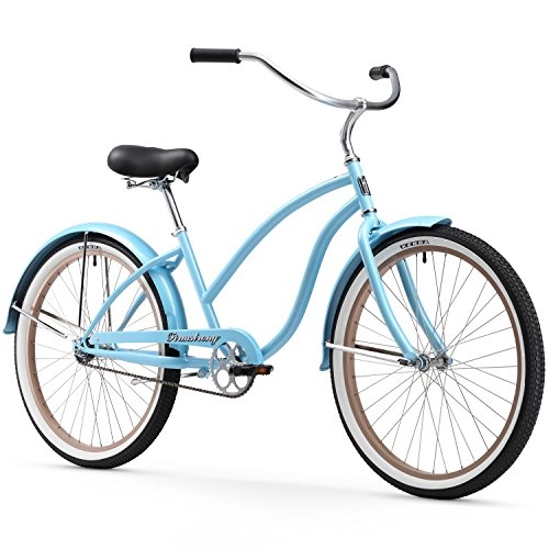 Cruiser Bike : Firmstrong Chief Lady Single Speed Beach Cruiser Bicycle, 26-Inch, Light Blue