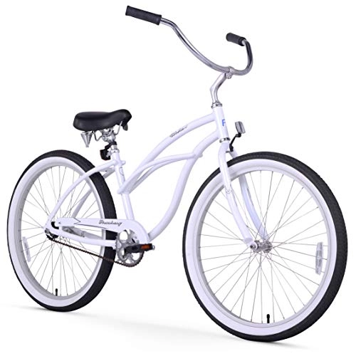 Cruiser Bike : Firmstrong Urban Lady Alloy Single Speed Beach Cruiser Bicycle, 26-Inch, White