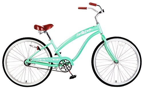 Cruiser Bike : FITO Women's Modena 2.0 Aluminum Alloy 1 Speed Beach Cruiser Bike, Green, 15.5" / One Size