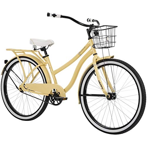 Cruiser Bike : Huffy Woodhaven 26 Inch Women's Cruiser Bike - Cream Yellow