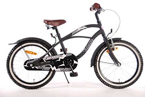 Cruiser Bike : Kubbinga Boy Volare Cruiser Bike, Matt Black, 18-Inch