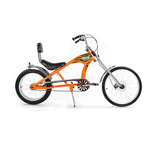 Cruiser Bike : KUQIQI Bicycle, City Commuter Bike, 20 Inches, Cool Design, Comfortable Ride (Color : Orange, Size : 20 Inches)