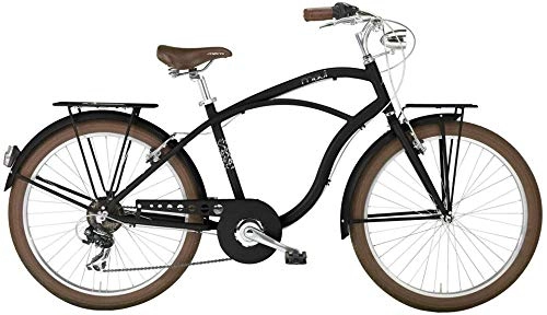 Cruiser Bike : Maui 26 Inch 47 cm Men 7SP Rim Brakes Black