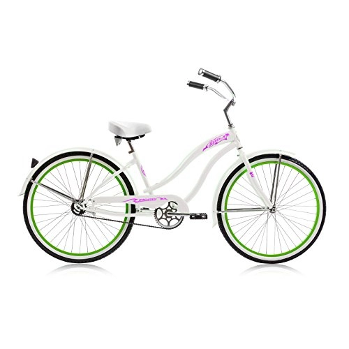 Cruiser Bike : Micargi ROVER GX-F Beach Cruiser Bicycles (Frame / Wheel Size : 26"), White