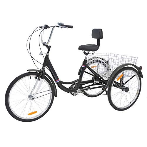 Cruiser Bike : MOPHOTO 20" 7 Speed 3-Wheel Adult Tricycle Trike Cruiser Bike, Cargo Trike Cruiser Cycling Tricycle for Outdoor Sports