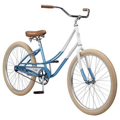 Cruiser Bike : Pure City Women's 1-Speed Cruiser Bicycle, 26" Wheels / 15.5" Frame, Kusshi Blue / Gold / White