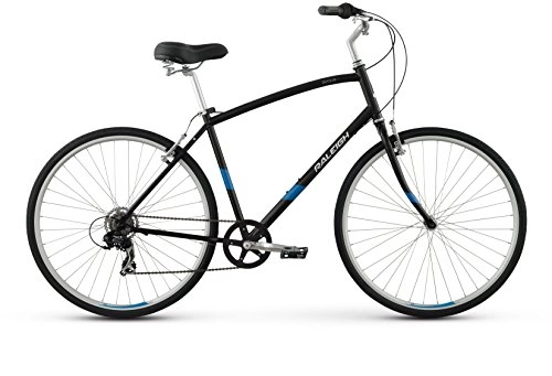 Cruiser Bike : Raleigh Detour 1 Comfort Bike, 17" / MD Frame, Black, 17" / Medium