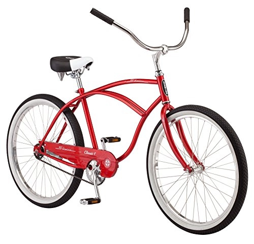 Cruiser Bike : Schwinn Men's Classic 1 26" Wheel Cruiser Bicycle, Red, 14" / Medium