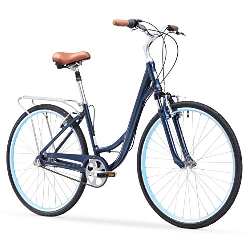 Cruiser Bike : sixthreezero Body Ease Women's 3-Speed Comfort Bike, 26" Wheels / 17" Frame, Navy Blue, 17" / One Size