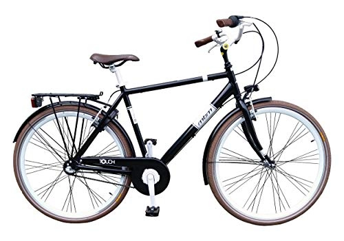 Cruiser Bike : Touch 28 Inch 50 cm Men 3SP Rim Brakes Black