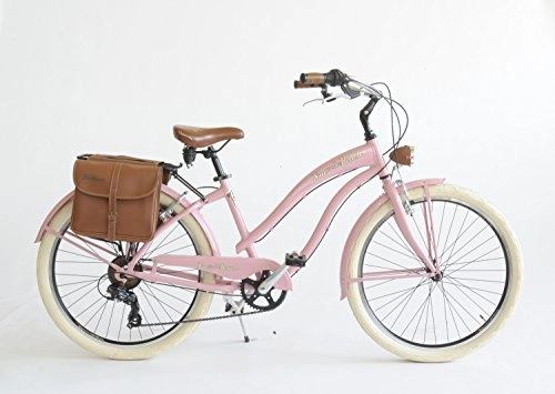 Cruiser Bike : Venice I Love Italy Cruiser 26 Inch Sun On The Beach - Italian Fashion Bike - Lady Pink Bespoked color
