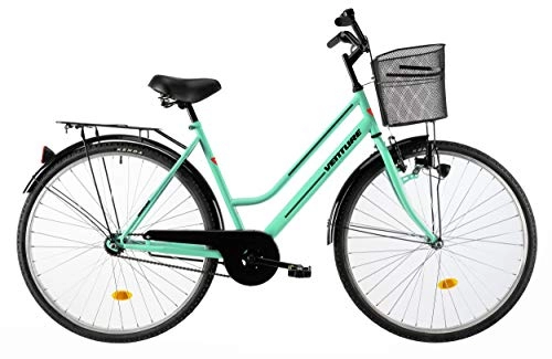 Cruiser Bike : Venture 2818 stadsfiets 28 Inch 50 cm Woman Coaster Brake Green