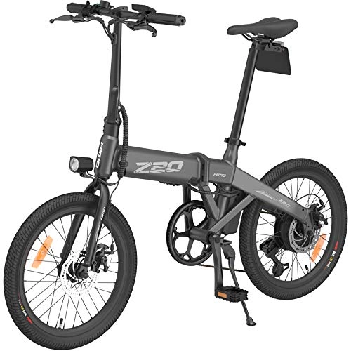 Electric Bike : 【UK Next Working Day Delivery】20 Inch Tire, HIMO Z20 Folding Electric Bike for Adult, Max 80km Range, Removable Large Capacity Battery, 250W DC Motor(Grey)