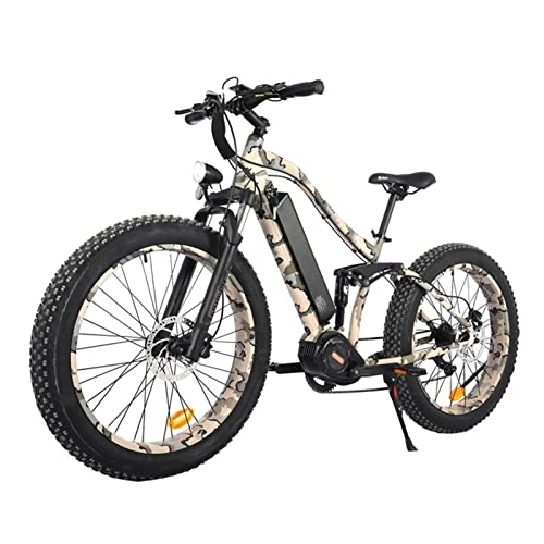 Electric Bike : 1000W Electric Bike for Adults 26 * 4.0 Inch Fat Tire Full Suspension Mtb E-Bike 48V 14.5Ah Battery Electric Bike