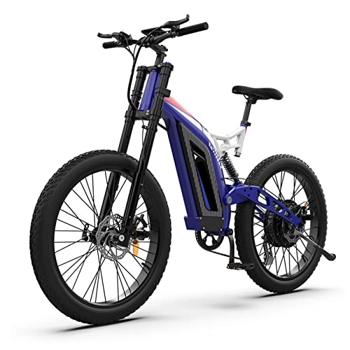 Electric Bike : 1500W Mountain Electric Bike for Adults 31 Mph 48V 15Ah Lithium Battery 26 Inch 3.0 Fat Tire Al Alloy Beach City Bicycle (Color : 1500W)