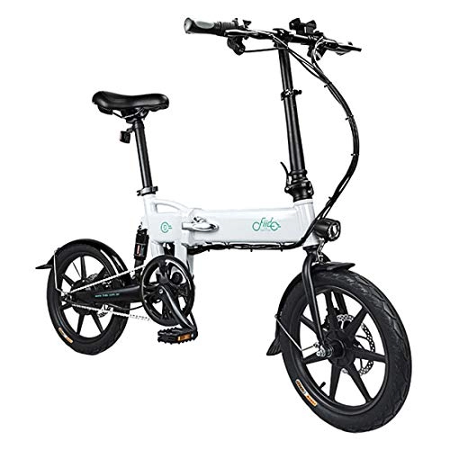 Electric Bike : 1Life Electric Bicycle Shock Absorption Folding Electric Bike with USB Mobile Phone Bracket