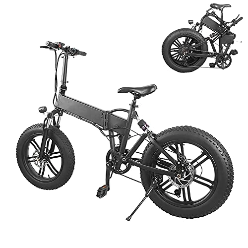 Electric Bike : 20" Electric Bike, 550W Brushless Motor, 36V / 10.4Ah Removable Lithium-Ion Battery, Electric Mountain Bike With Shimano 7-Speed And Front And Rear Double Shock